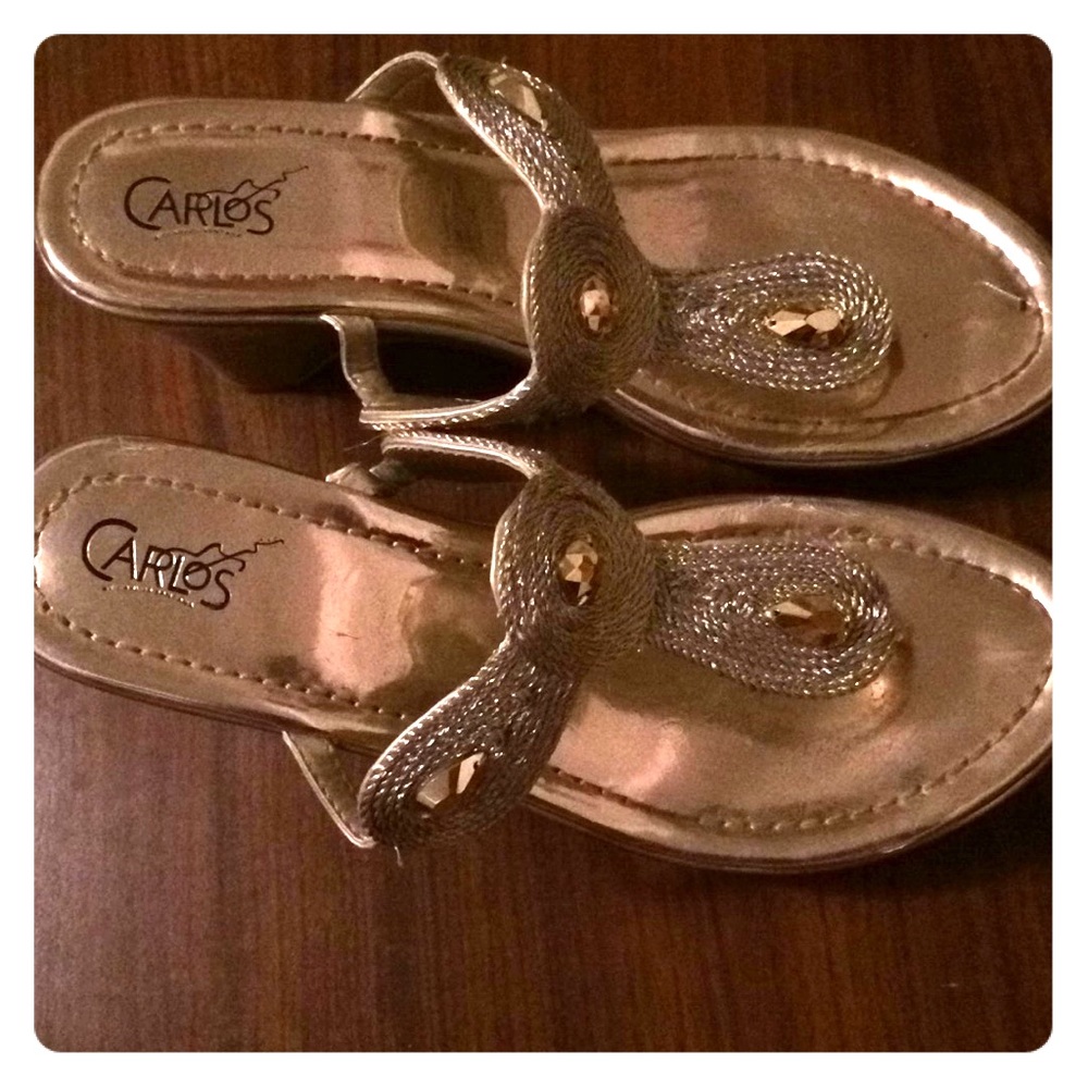 Carlos White Gold Wedges